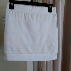 White mini skirt